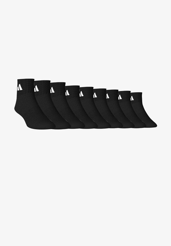 adidas Performance UNISEX CUSHIONED SPORTSWEAR ANKLE QUARTER 9 PAAR PACK  - Sports socks - black
