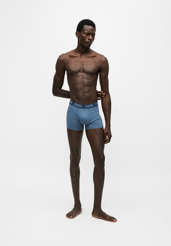 Puma MEN EVERYDAY BASIC 2 PACK - Boxer briefs - mottled blue/dark blue