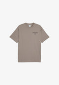 Puma GRAPHIC PUMA CAFE RELAXED T-SHIRT - Print T-shirt - mouse gray