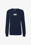s.Oliver LONGSLEEVE MIT FLAMMSTRUKTUR - Long sleeved top - navy