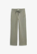 TOM TAILOR STRAIGHT - Tracksuit bottoms - cloudy green melange