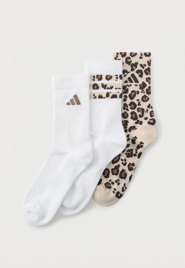 adidas Performance LEO GRAPHIC SOCKS 3 PAIR PACK - Sports socks - crystal linen/khaki six/dark brown