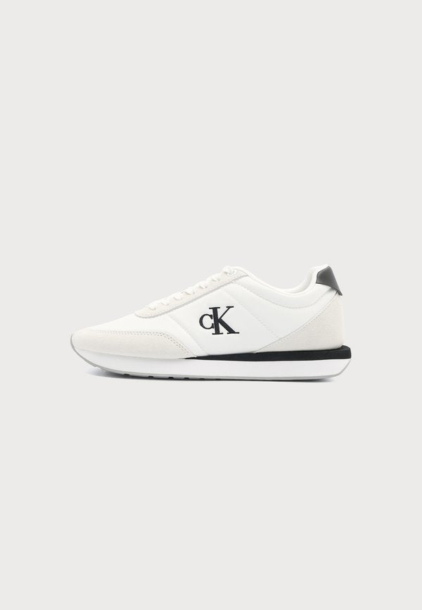 Calvin Klein RETRO RUNNER - Trainers - bright white/black