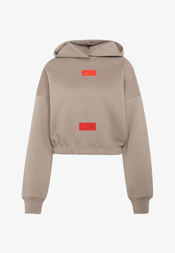 adidas Performance AUDI REVOLUT F1 TEAM ELEVATED HOODED  - Hoodie - simple brown   hi-res red