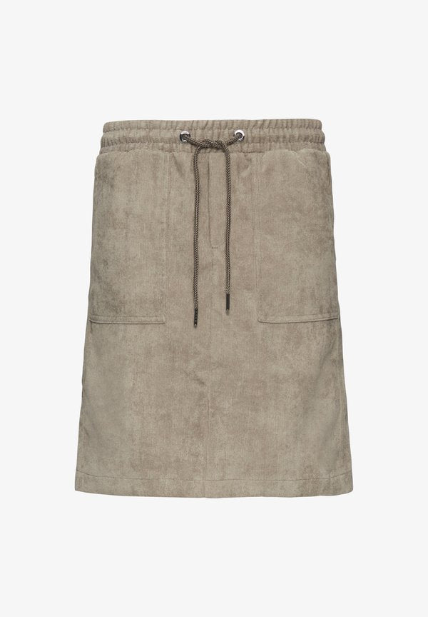 s.Oliver MIT ELASTIKBUND UND TASCHEN - Mini skirt - karamell