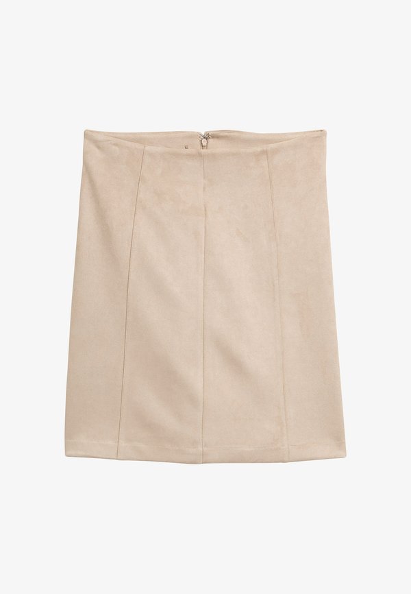 TOM TAILOR COURTE - A-line skirt - beige