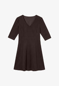 Vero Moda DRESS VMSMILLA SHORT DRESS - Jersey dress - chocolate torte
