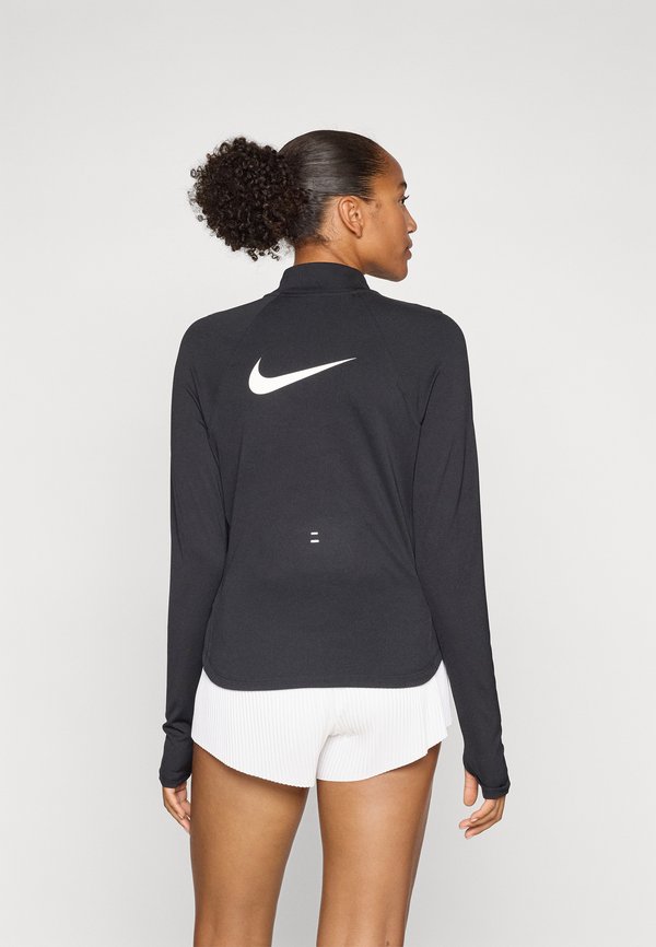 Nike Performance TEMPO  - Long sleeved top - black/white