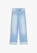 Bershka Wide Leg - blue denim