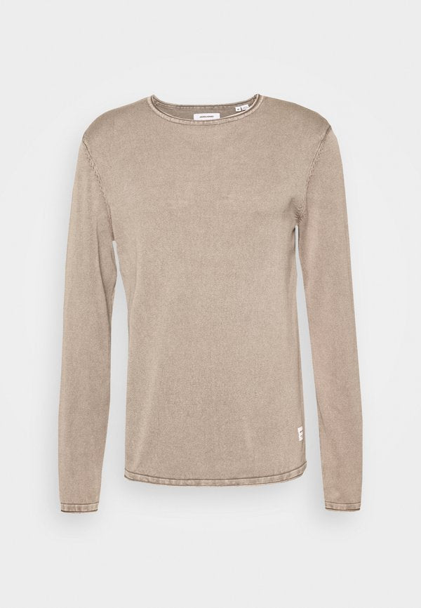 Jack & Jones JJELEO KNIT CREW NECK NOOS - Jumper - crockery