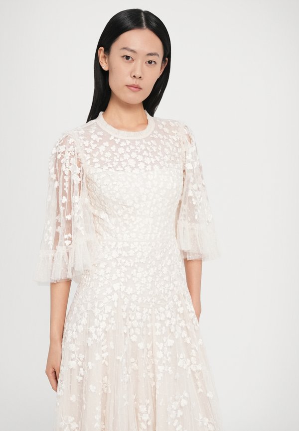 Needle & Thread SCATTER BLOSSOM ROUND NECK GOWN
