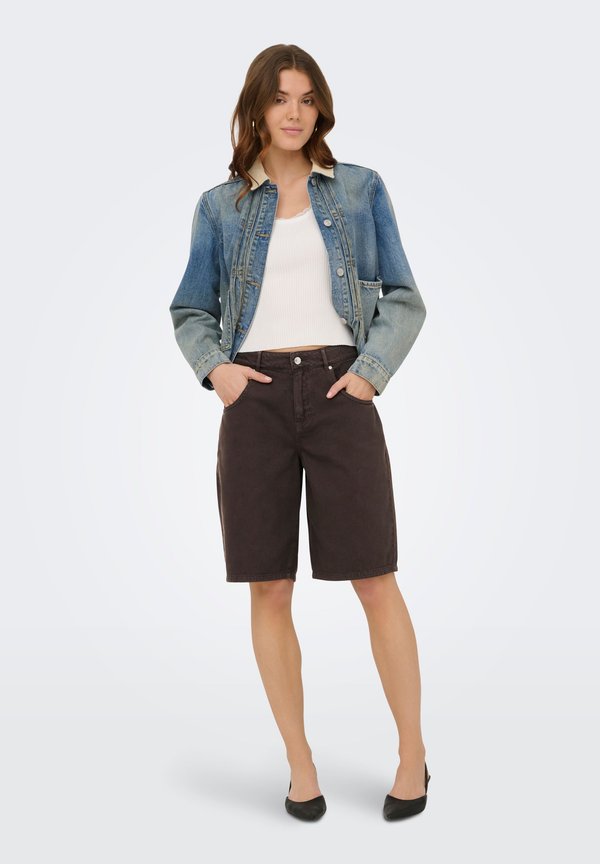ONLY Denim ONLMATE-SILLA Loose Fit - Denim shorts - coffee bean