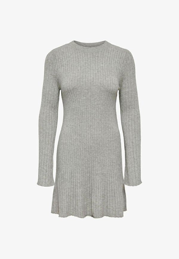 ONLY ONLMICHELLA O NECK DRESS - Jumper dress - medium grey melange