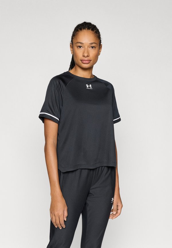 Under Armour CHALLENGER BOXY - Basic T-shirt - black/white