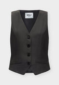 ONLY ONLLINDA S/L MEL FIT WAISTCOAT TLR NOOS - Waistcoat - dark grey melange