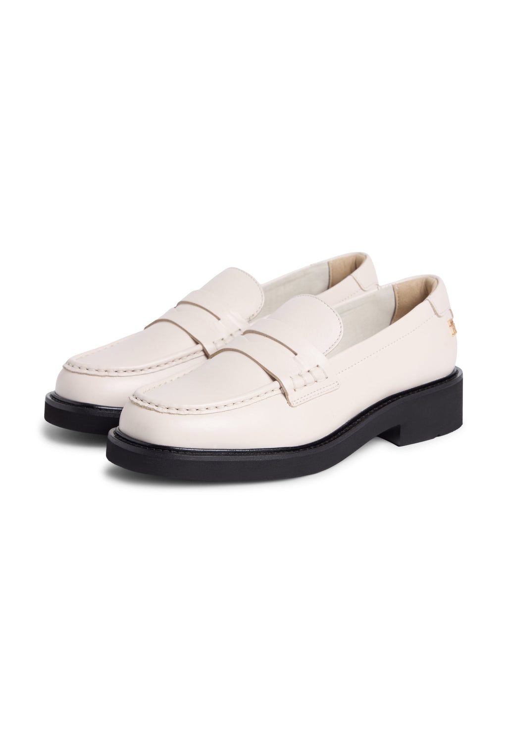 LEATHER CHUNKY PENNY LOAFERS Media 2