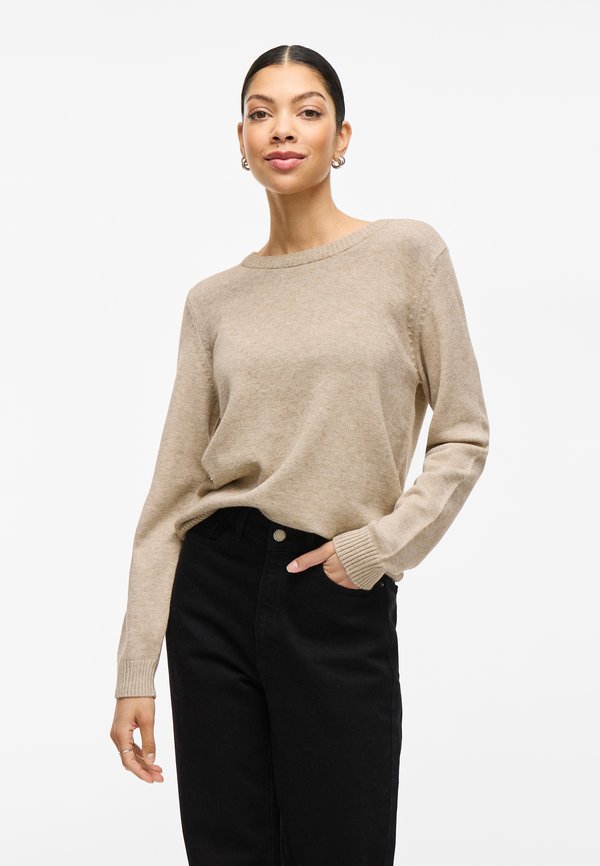 VILA VIRIL O-NECK L/S KNIT TOP - NOOS