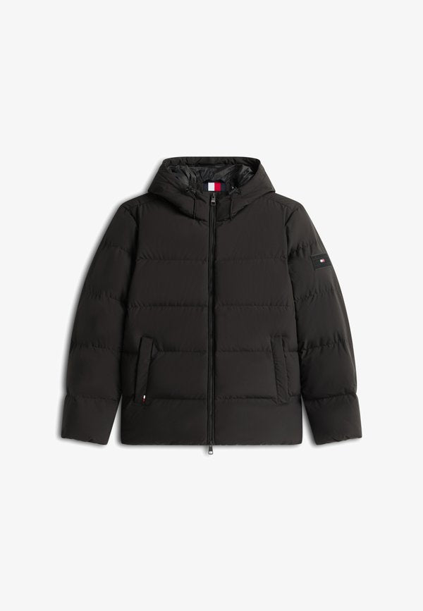 Tommy Hilfiger HOODED PUFFER - Down jacket - black