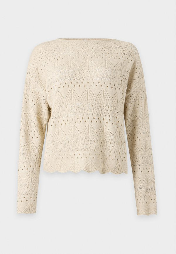 ONLY ONLKATIA O NECK - Jumper - oatmeal