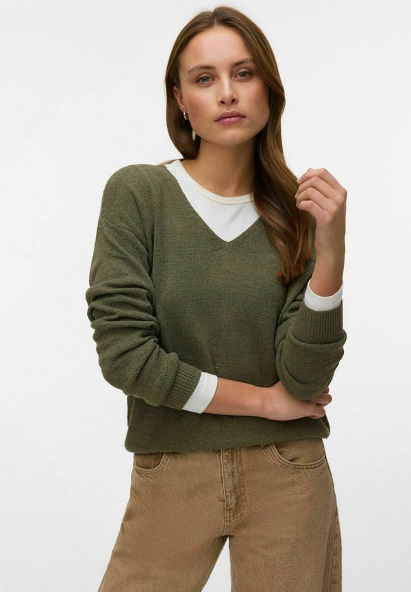 Vero Moda Knitted VMCHARITY Knitted - Jumper - khaki