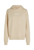 Beige Kapuzenpullover mit langen Ärmeln und weißem Aufdruck "The Future Surf Society" auf der Brust.