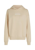Beige Kapuzenpullover mit langen Ärmeln und weißem Aufdruck "The Future Surf Society" auf der Brust.