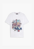 Tommy Hilfiger TH X CADILLAC FORMULA 1 TEAM MIAMI GRAPHIC TEE UNISEX - Print T-shirt - white
