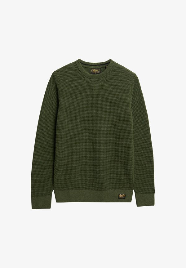 Superdry & Co TEXTURED CREW - Jumper - olive heather