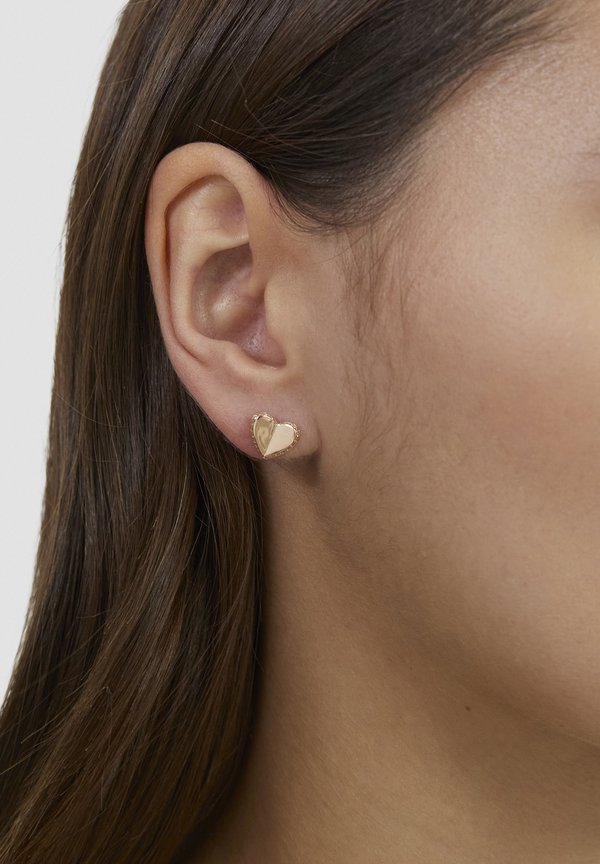 s.Oliver FOLDED HEART - Earrings - roségold-coloured