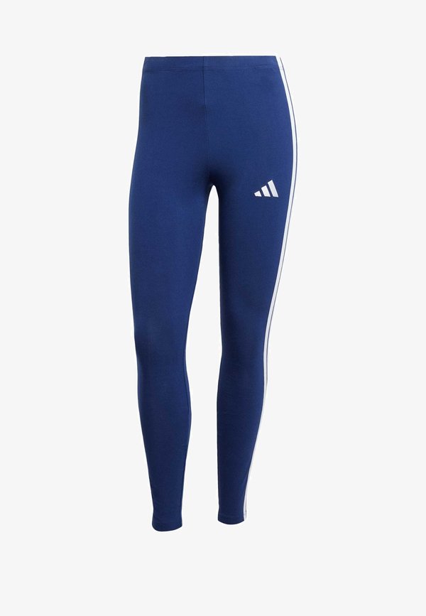 adidas Sportswear ESSENTIALS 3 STRIPES - Leggings - dark blue white