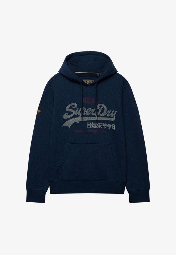 Superdry & Co SUPERDRY VINTAGE LOGO HERITAGE RELAXED HOODIE.. - Hoodie - deep sea blue marl