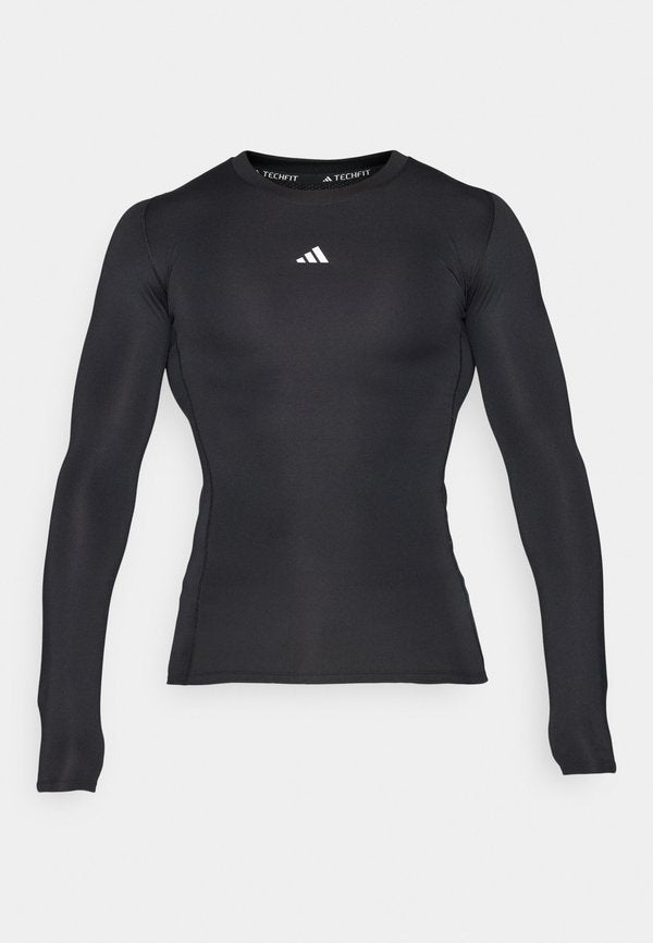 adidas Performance TECHFIT COMPRESSION TRAINING LONG SLEEVE T-SHIRT - Long sleeved top - black