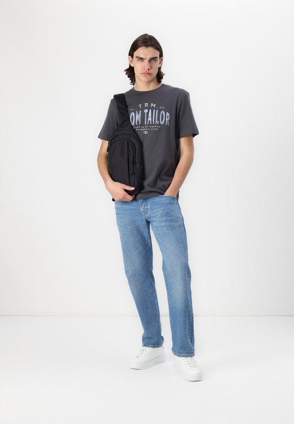 TOM TAILOR 2 PACK - Print T-shirt - tarmac grey
