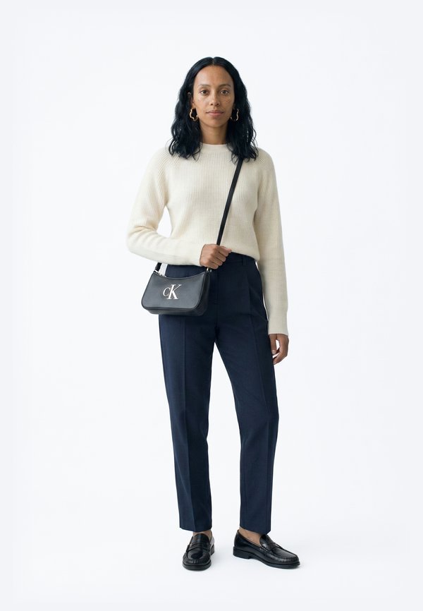 Calvin Klein BOLD MINI BAG - Cross body bag - black/white
