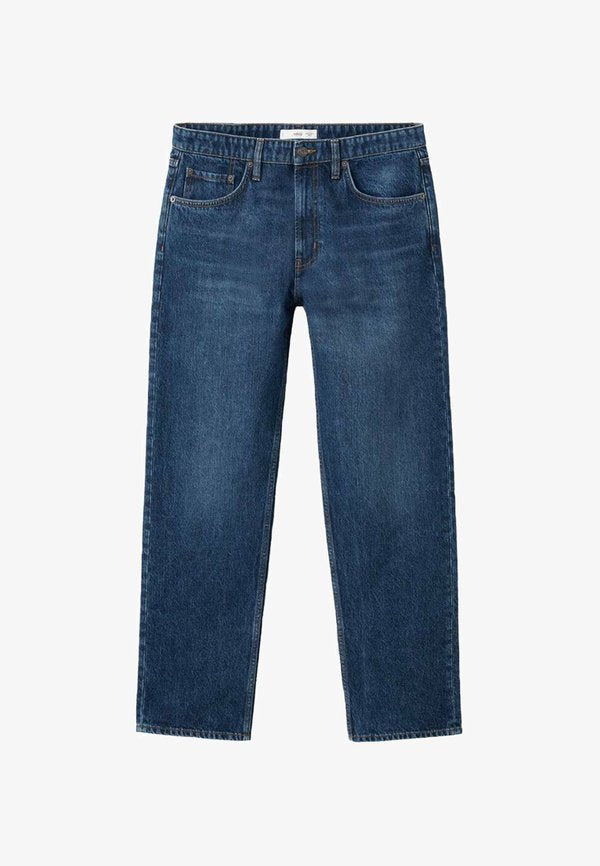 Mango Straight leg jeans - dark blue