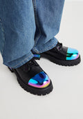 Koi Footwear SHELOB RAINBOW METAL TOE CAP LACE UP SHOES