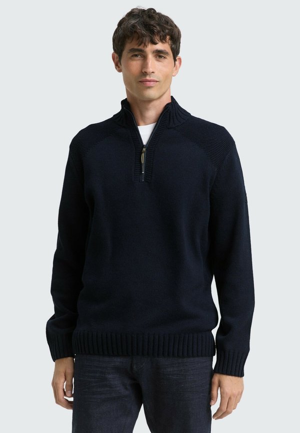 TOM TAILOR PULLOVER TROYER - Jumper - knitted navy melange