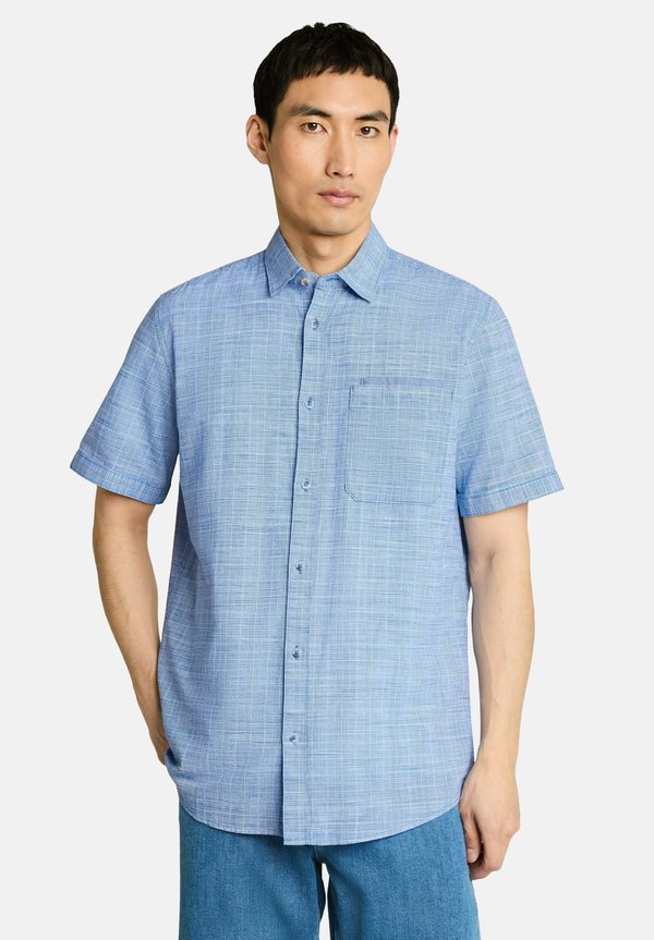 TOM TAILOR REGULAR FIT HEMD MIT KAROMUSTER - Shirt - surf blue check