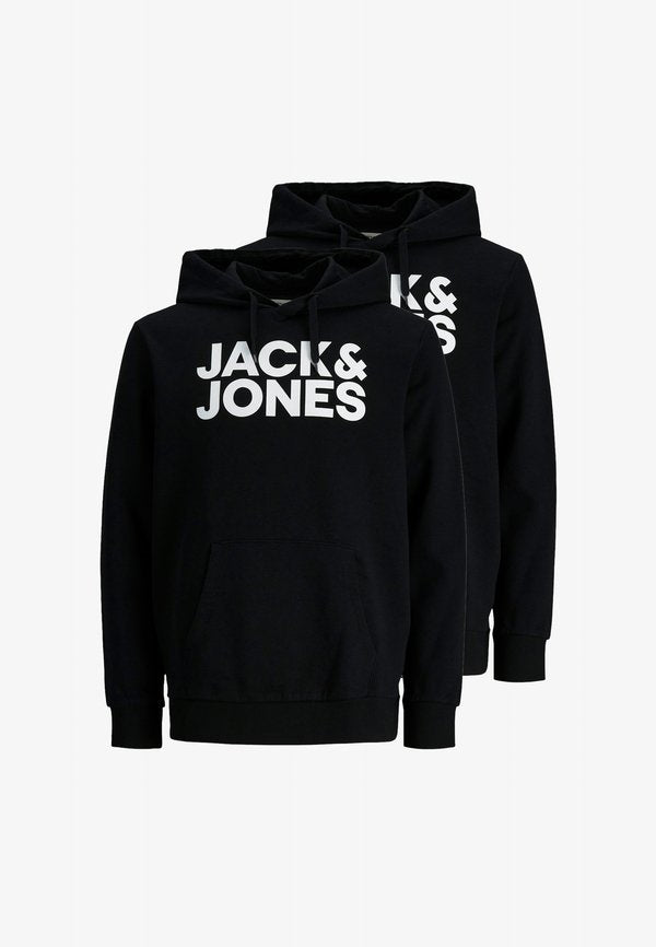 Jack & Jones JACK & JONES 2-PACK - Hoodie - schwarz   weiß