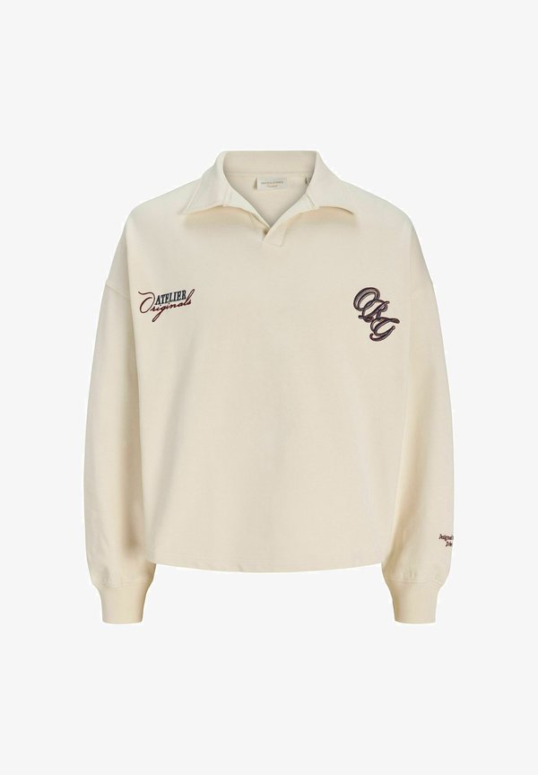 Jack & Jones Sweats Text Sweats - Polo shirt - antique white
