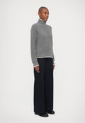 sandro PULL COL ROULE CABLES ET RAYURES