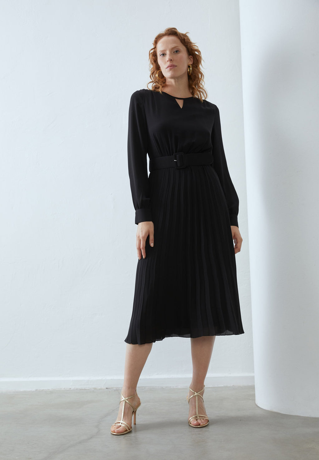 Anna Field PLISSEE MIDI DRESS