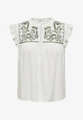 ONLY ONLVESTINE - Blouse - cloud dancer