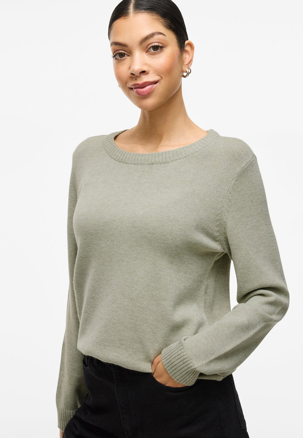 VILA VIRIL O-NECK L/S KNIT TOP - NOOS