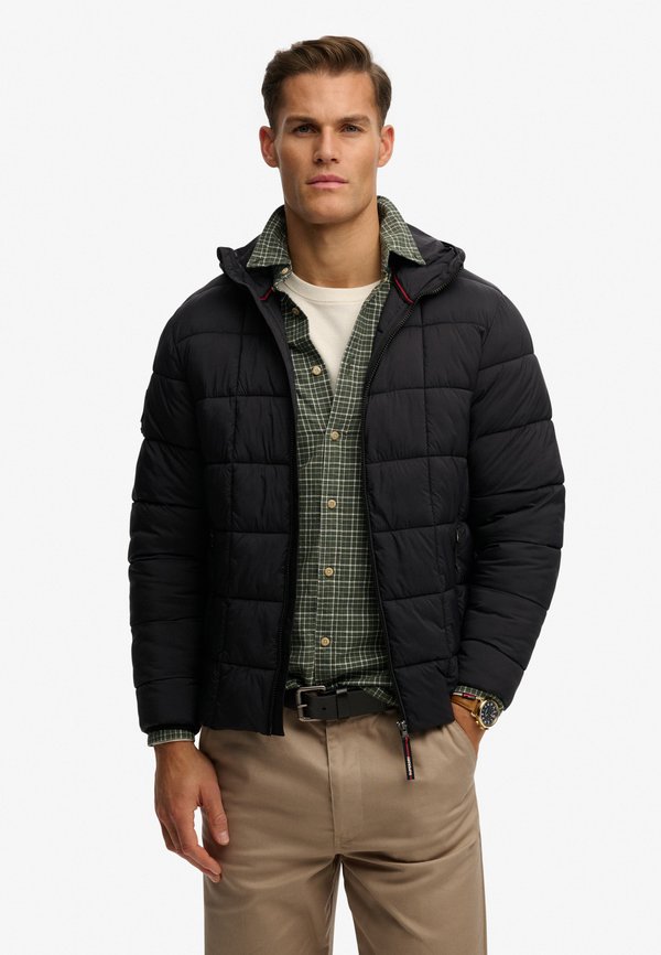 Superdry & Co HOODED BOX QUILT FUJI LITE  - Winter jacket - black