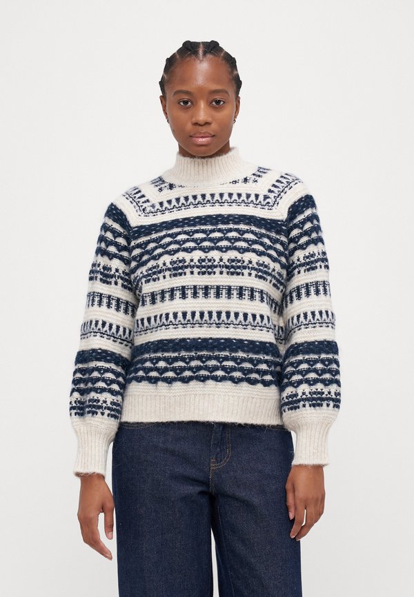 Vero Moda Petite VMHENYA HIGHNECK - Jumper - birch/navy