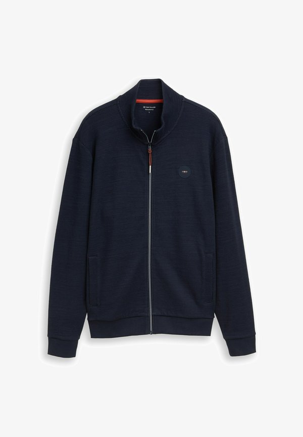 TOM TAILOR MIT LOGO-BADGE - Zip-up sweatshirt - sky captain blue