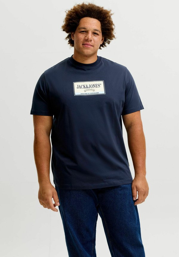 Jack & Jones T-SHIRT PLUS SIZE LOGO T-SHIRT - Print T-shirt - sky captain