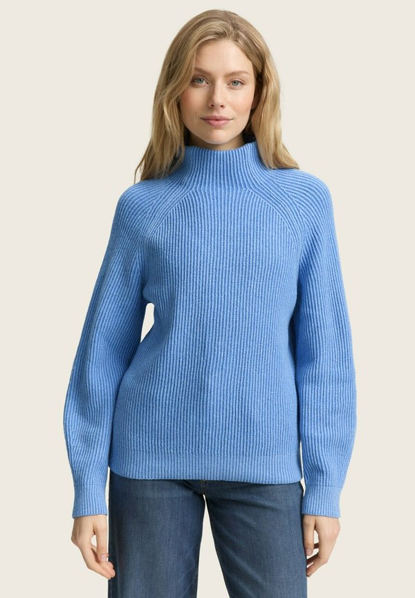 TOM TAILOR Jumper - light blue knit structure