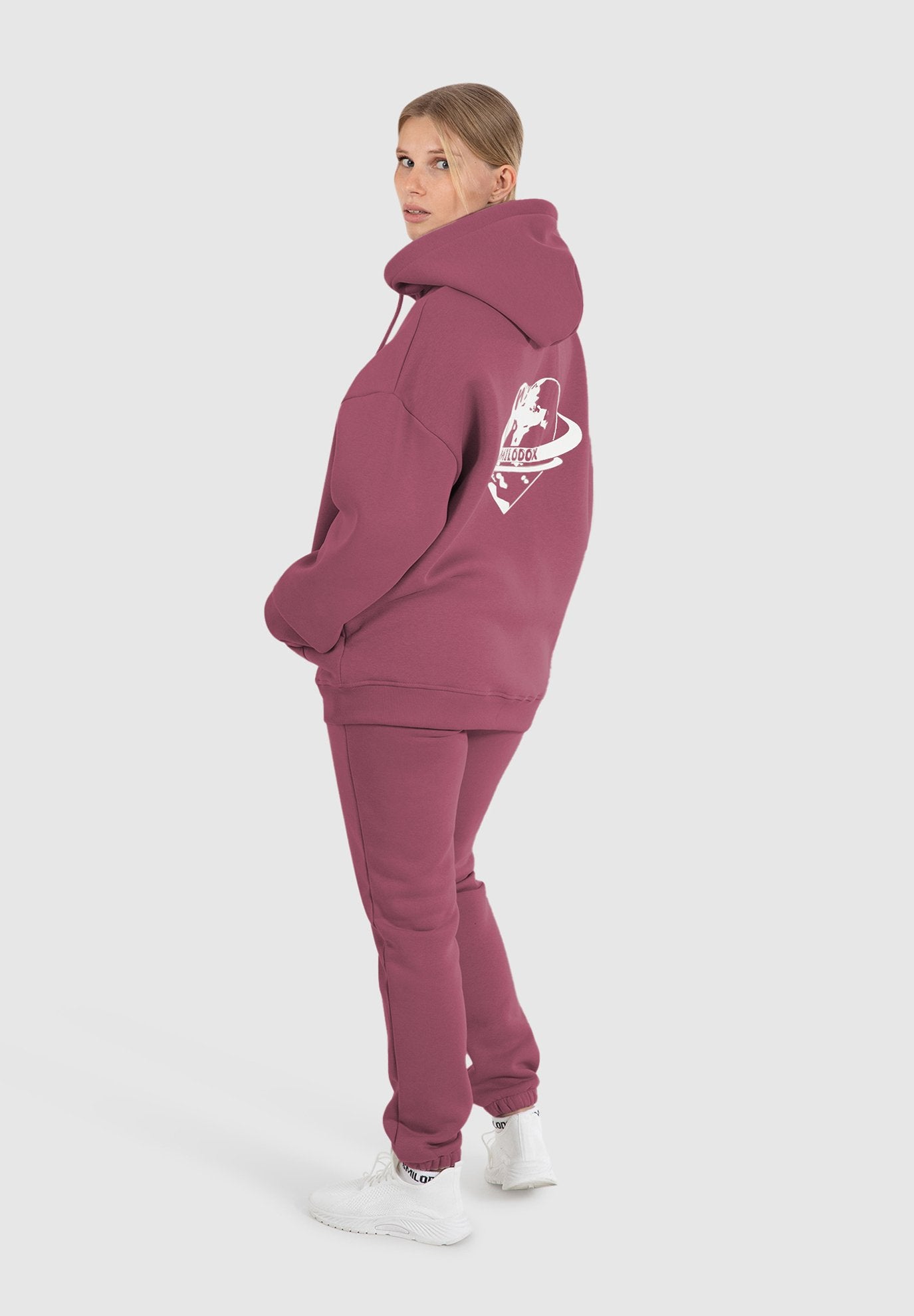 Smilodox AMORA FULL ZIP HOODIE BACK PRINT